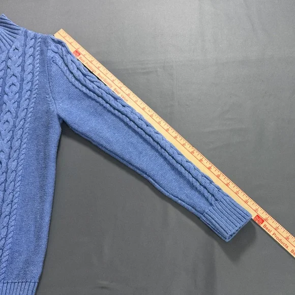 L.L. Bean Women’s Light Blue Zip-Up Sweater Size S - Picture 7 of 10